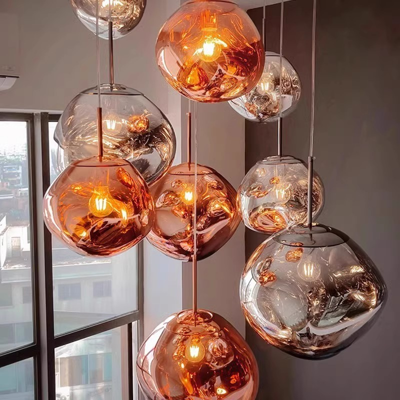 Acrylic Blue Lava Pendant Light Art Decor Nordic Modern Creative Golden Hanging Pink Glitter Lava Pendant Lamp (ZY-RD8029)