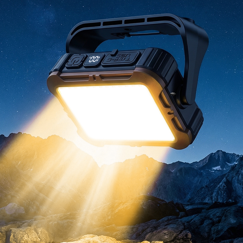 Rechargeable COB LED Work Light Portable Waterproof Emergency Lamp Large Capacity Battery For Road Workshop Repair