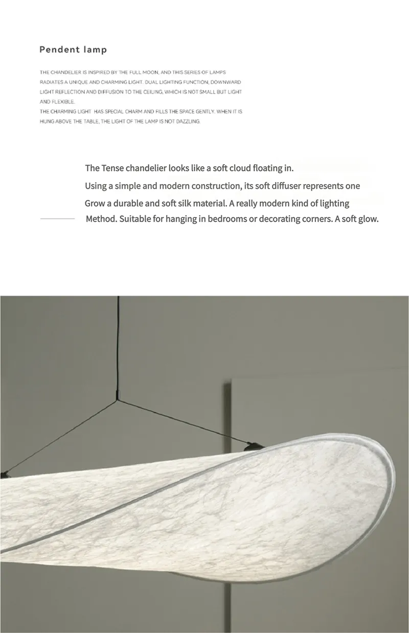 Japanese Wabi Sabi Pendant Lightings Handmade Paper LED Chandelier