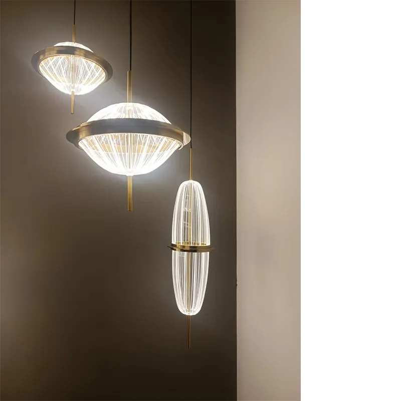 Modern Acrylic Hanging Lighting Living Room Interior Decoration LED Pendant Light
