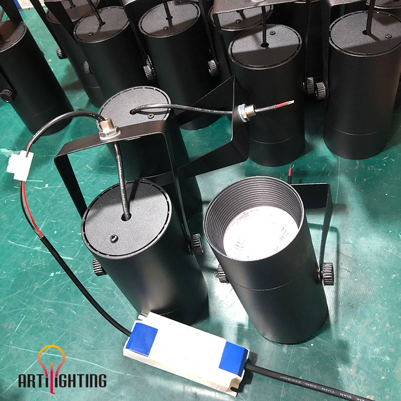 Surface Mounted Outer Driver Without Rail Box 25W 30W Exhibition Hall COB LED Track Lighting for Clothing Store Milk Tea Shop