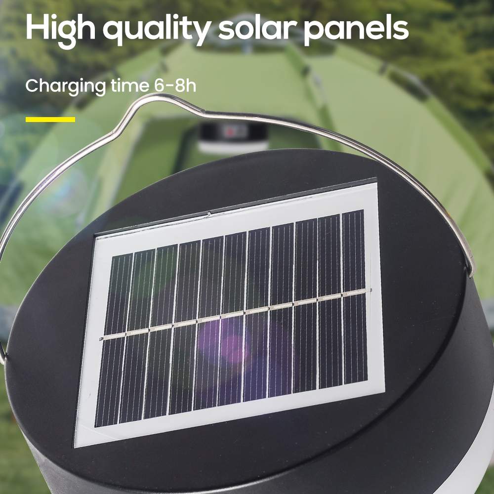NEW Waterproof Outdoor Solar Camping Light Bulb Lantern Solar Powered Battery USB Rechargeable Portable Handheld Emergency Light