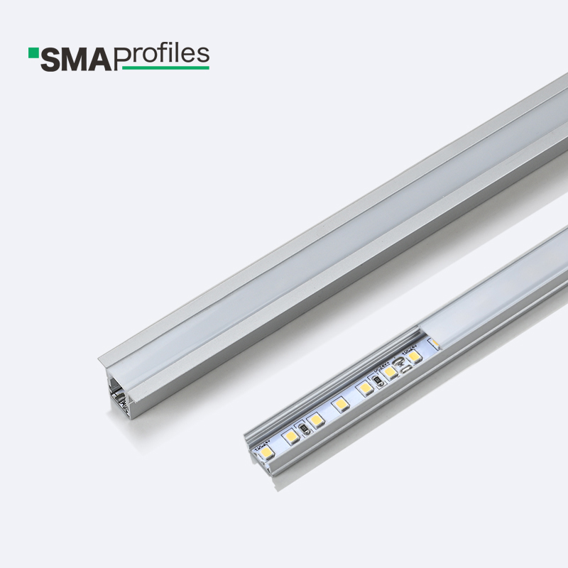 SMAProfiles High Quality Profile Light Led Aluminum Led Strip Profile Hidden Installation With Led Aluminum Tile Trim