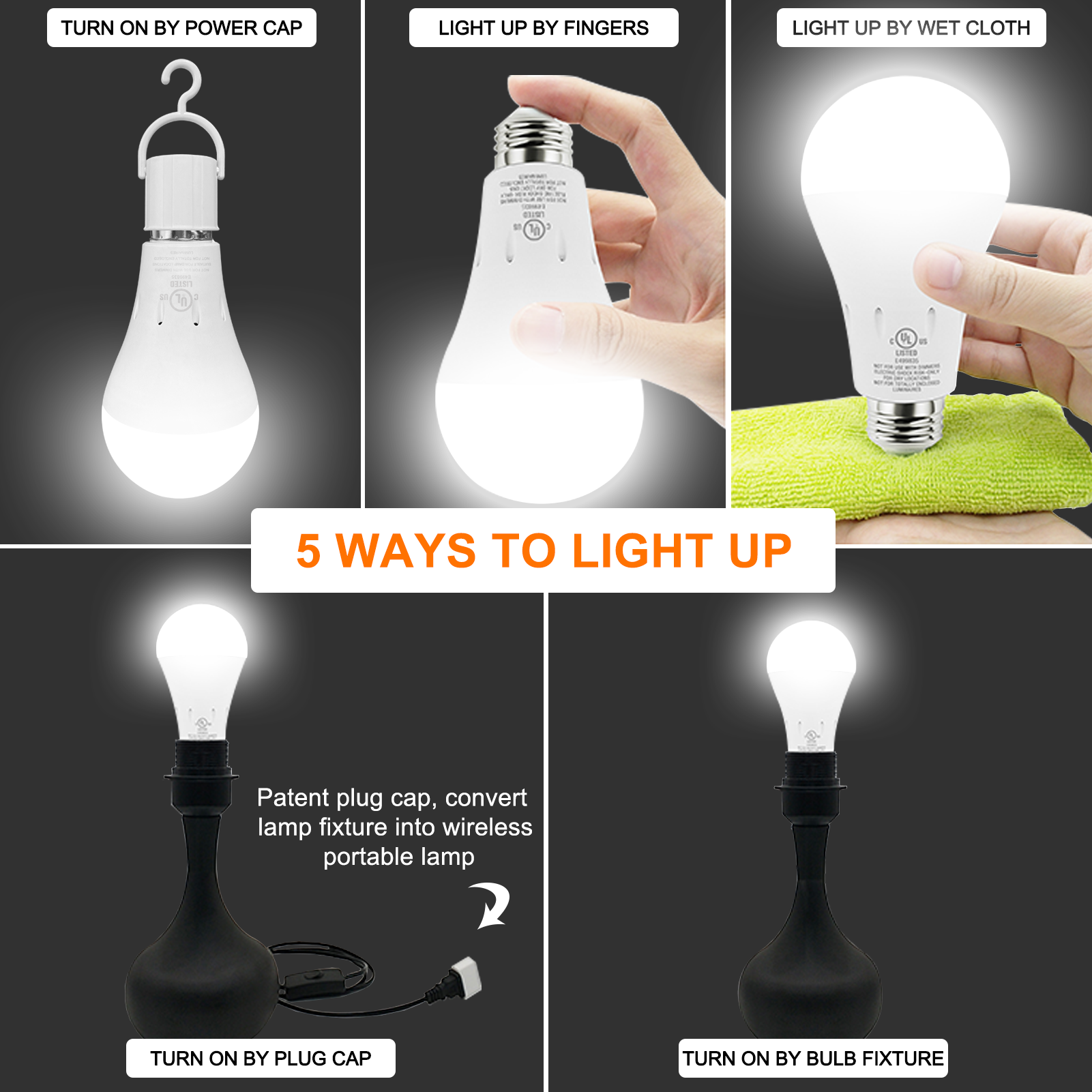 E27 B22 9w Rechargeable Lighting For Indoor Outdoor Emergency Led Light Bulb