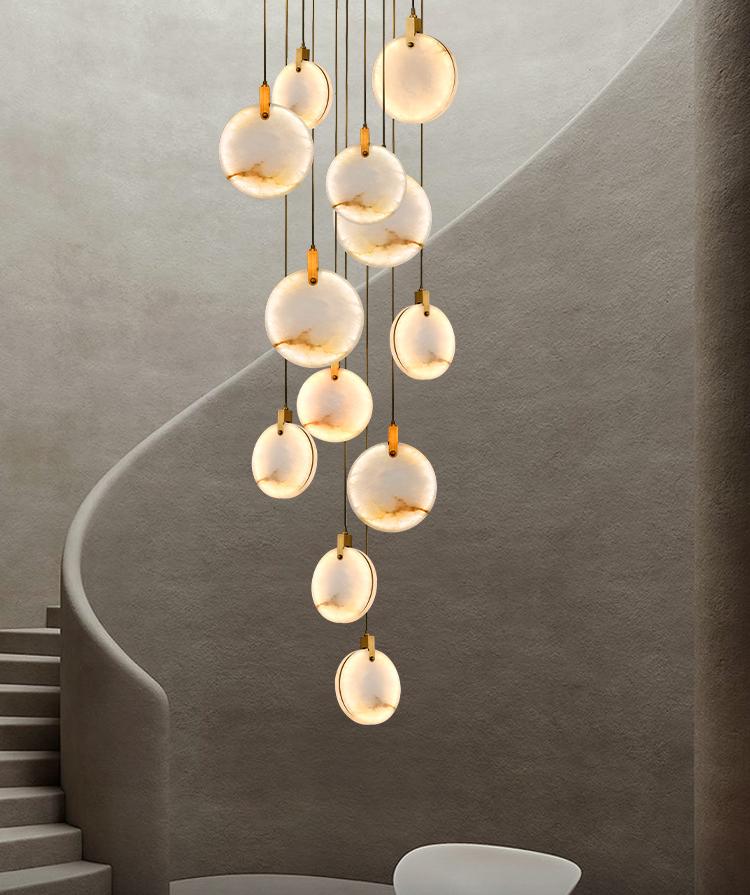 Modern Villa Stair Chandelier Pendant Light for Villa Luxury Long Minimalist Linear Chandeliers &amp; Pendant Lights