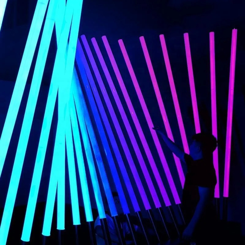 Artnet DMX Control Color Changing LED Linear Bar SMD5050 RGB Full Color DMX Pixel LED Tube