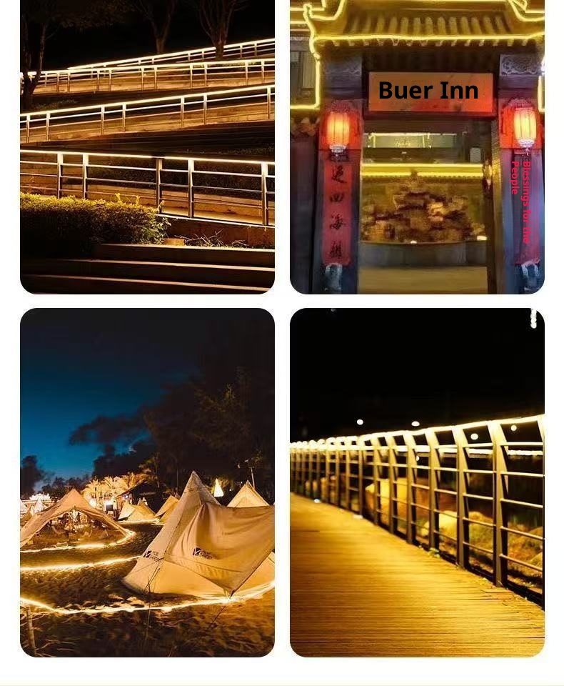 Outdoor Waterproof IP67 COB LED Strip 220V/110V High Voltage Solderless Architectural Lighting Strip Smart Strip Lights