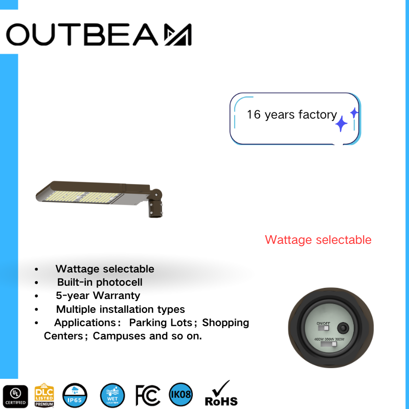 400W IP65 Waterproof Aluminum LED Flood Light with 5-Year Warranty RoHS Certified for City Roads Lighting