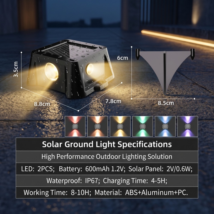 Wholesale Factory Direct Durable Casting Auto On/off Sensor Solar In-ground Light Outdoor Walkway Poolside Modern Design