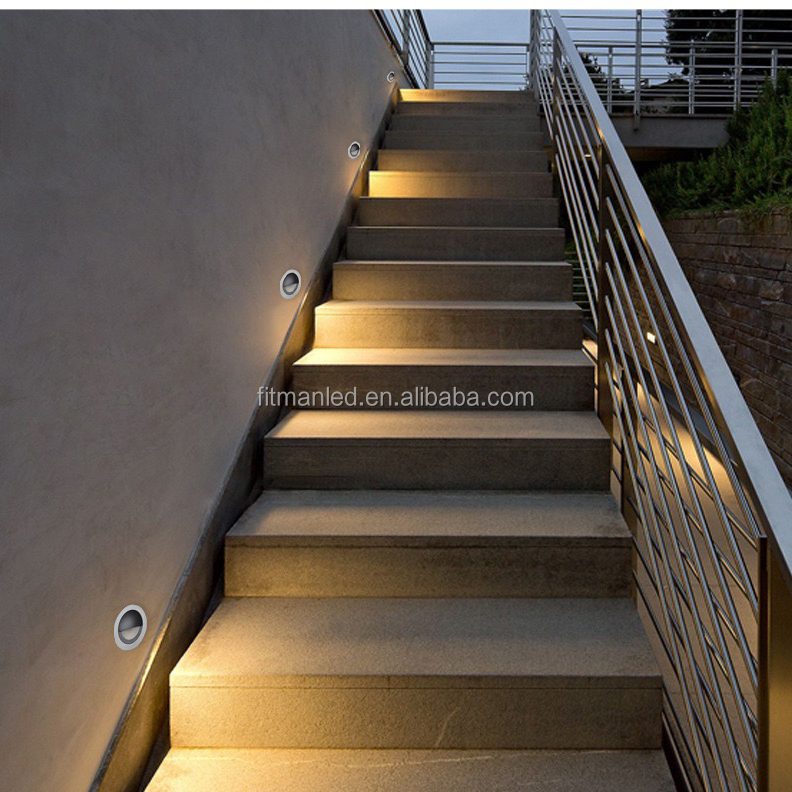 New Design Mini Small Outdoor Recessed Stair Lighting Foot Led Step Light Wall Recessed Stair Lighting