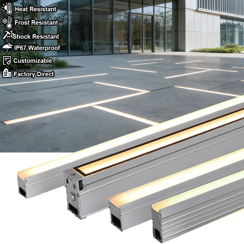 High Quality Aluminum LED Linear Ground Lights IP67 Waterproof 12W 1200LM 1000mm Low Voltage Landscape Lighting DC12V Outdoor