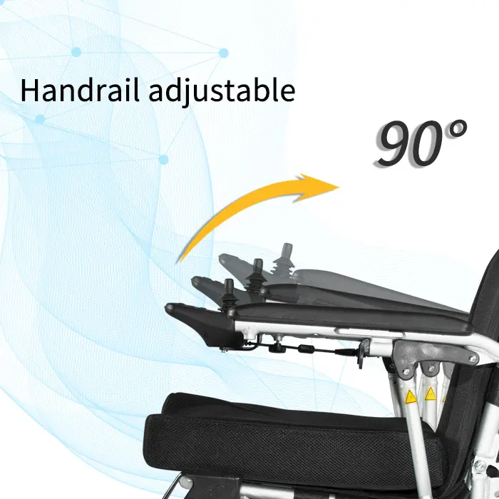 OEM Foldable Lightweight Electric Wheelchair with Lithium Battery Factory, Company