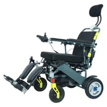 Foldable Electric Recliner Wheelchair with Lift-Up Leg Rests by Pingfang