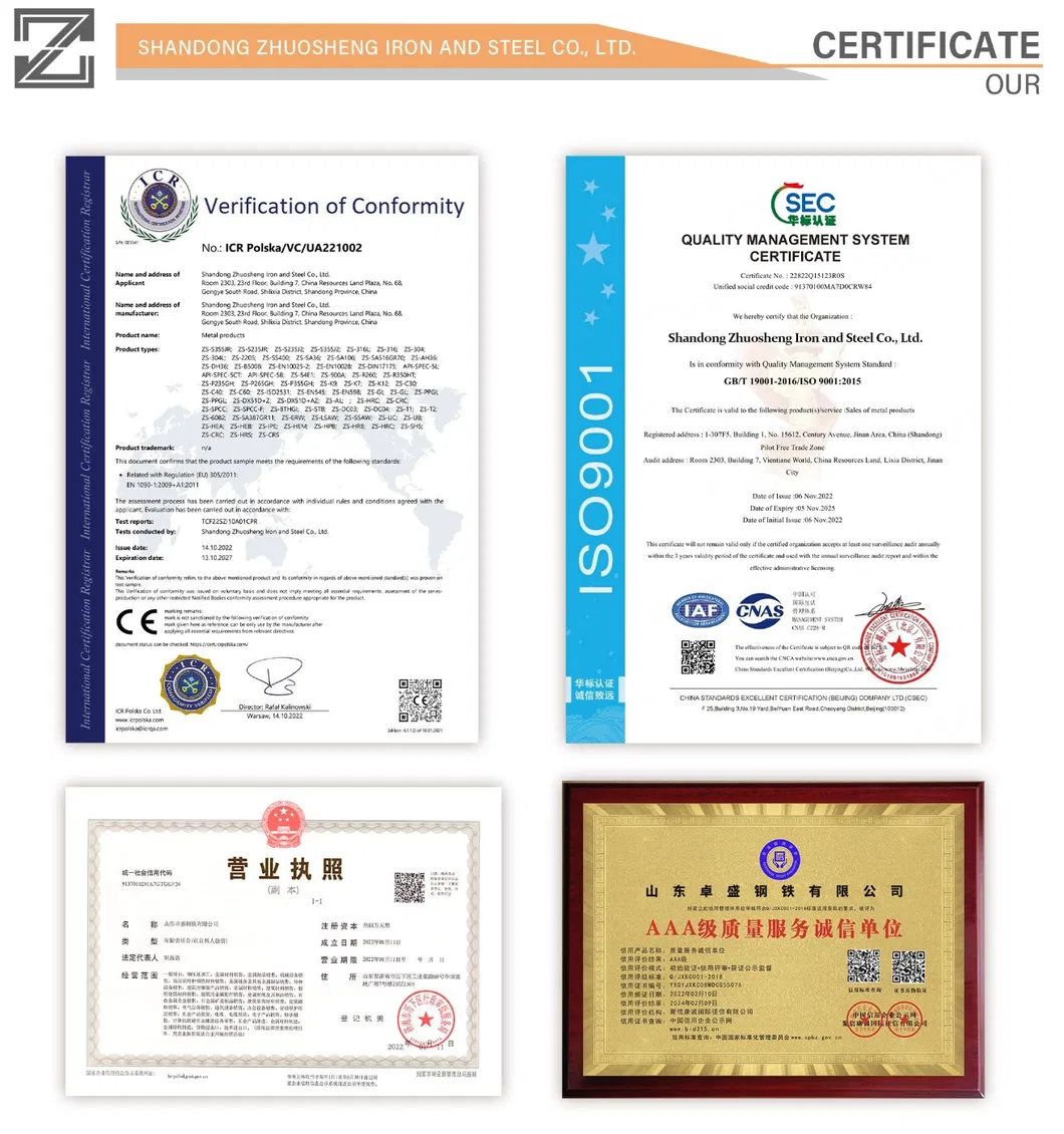 Steel Pipe Certifications