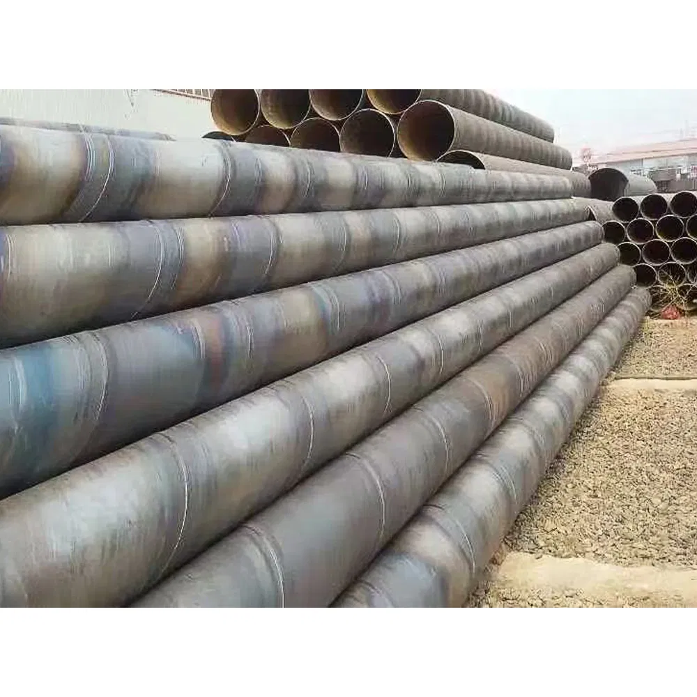 Large Diameter Civil Engineering Spiral Pipe ERW Welded Cardon Steel Pipes Construction Mining Industry Drainage Pipe GB/T 3091 Large Diameter Thick Wall LSAW