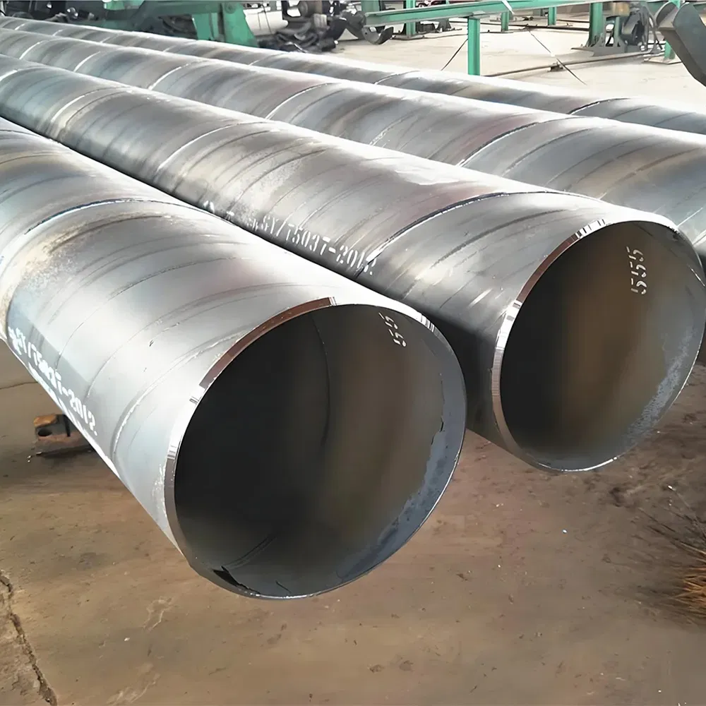 Large Diameter Civil Engineering Spiral Pipe ERW Welded Cardon Steel Pipes Construction Mining Industry Drainage Pipe GB/T 3091 Large Diameter Thick Wall LSAW