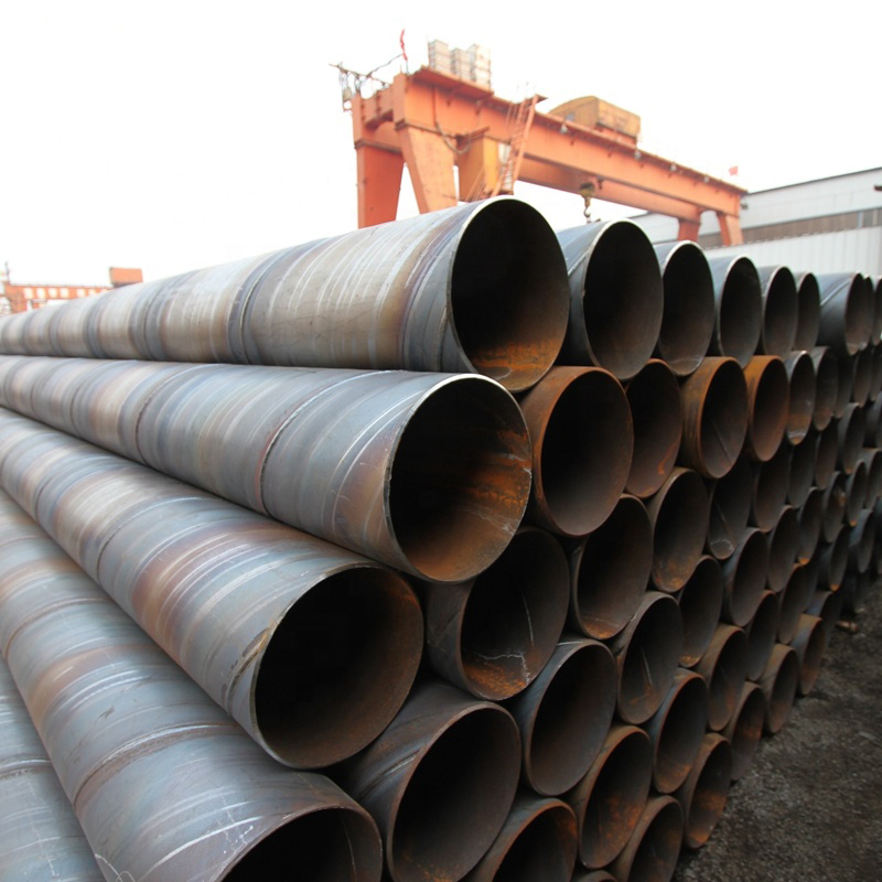 ASTM A252 Construction Hydraulic Carbon Spiral Steel Pipe API 5L X52 SSAW Spiral Welded Steel Pipe Mill for Oil and Gas Line