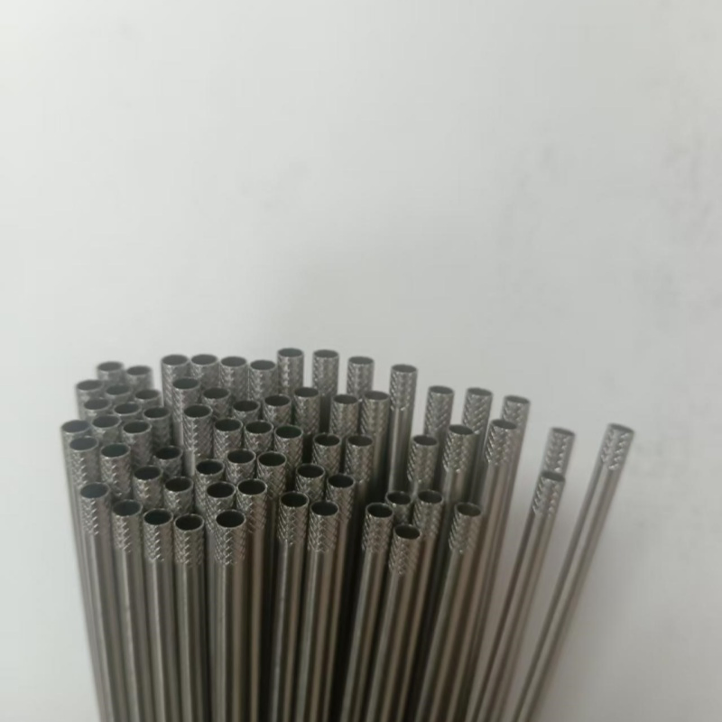 Custom Precision Cutting Tube with Slotting and Knurling Stainless Steel