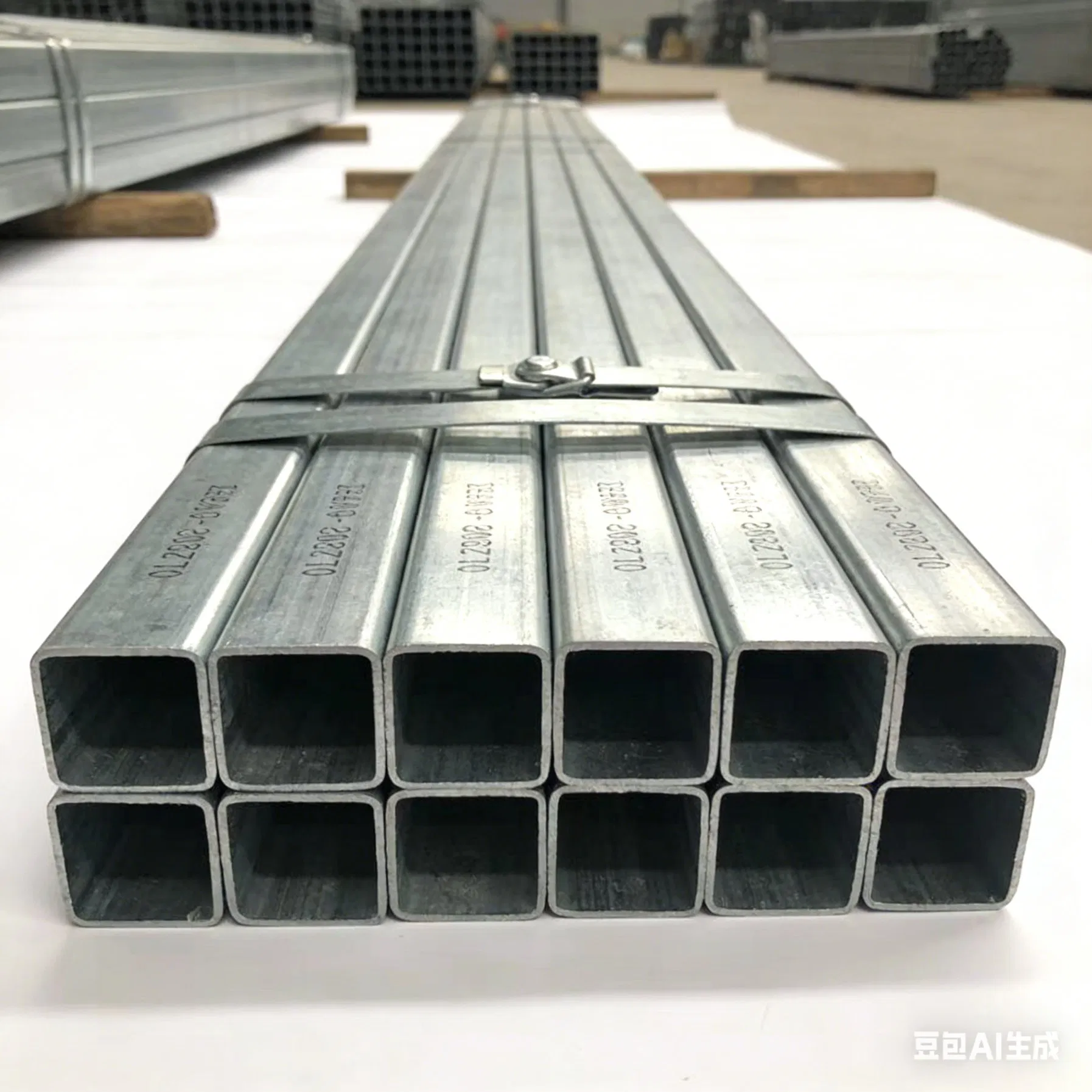 Square Galvanized Structural ERW Welded Ms Gi Steel Pipe 25*50 Hollow Section Iron Metal Rectangular Steel Tube