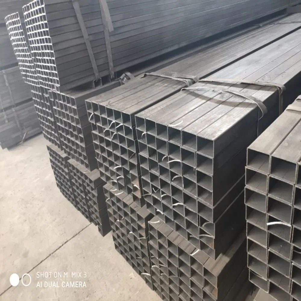 ASTM A500 Hollow Section Galvanized Welded Black Steel Tube A36 Mild Steel Profile Galvanized Rhs Shs Hollow Section Rectangular Square Tube in Stock