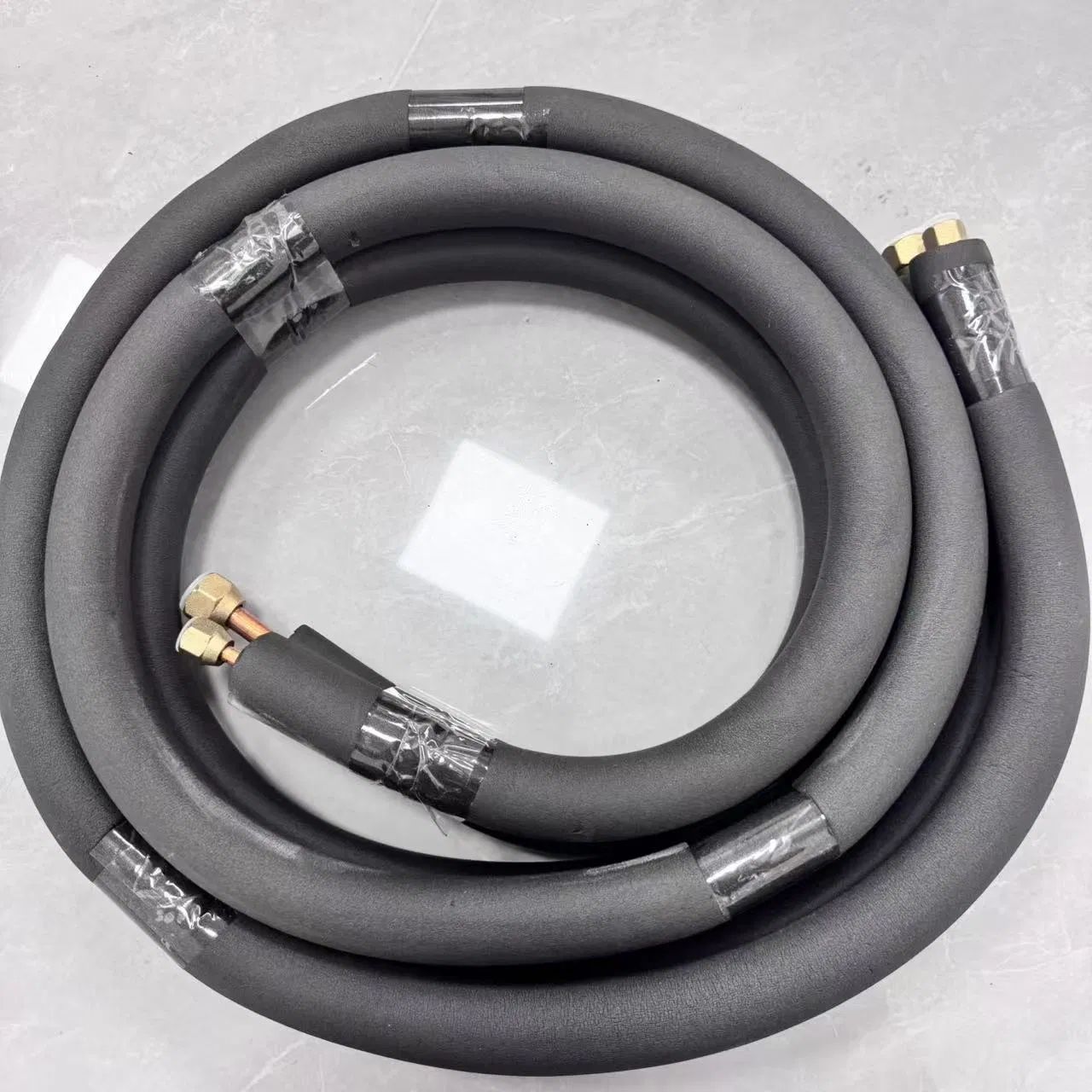 USA Top Quality 1/4" 3/8" 7/8" Insulated Black Rubber Copper Pipe Air Conditioner Line Set