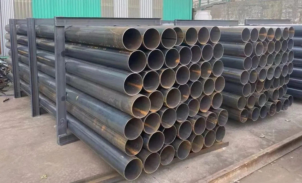 Welded steel pipe production
