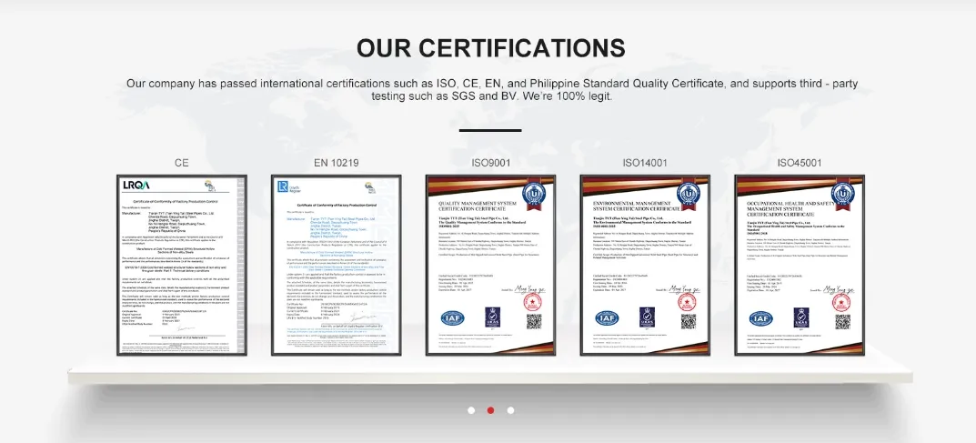 Quality Certifications