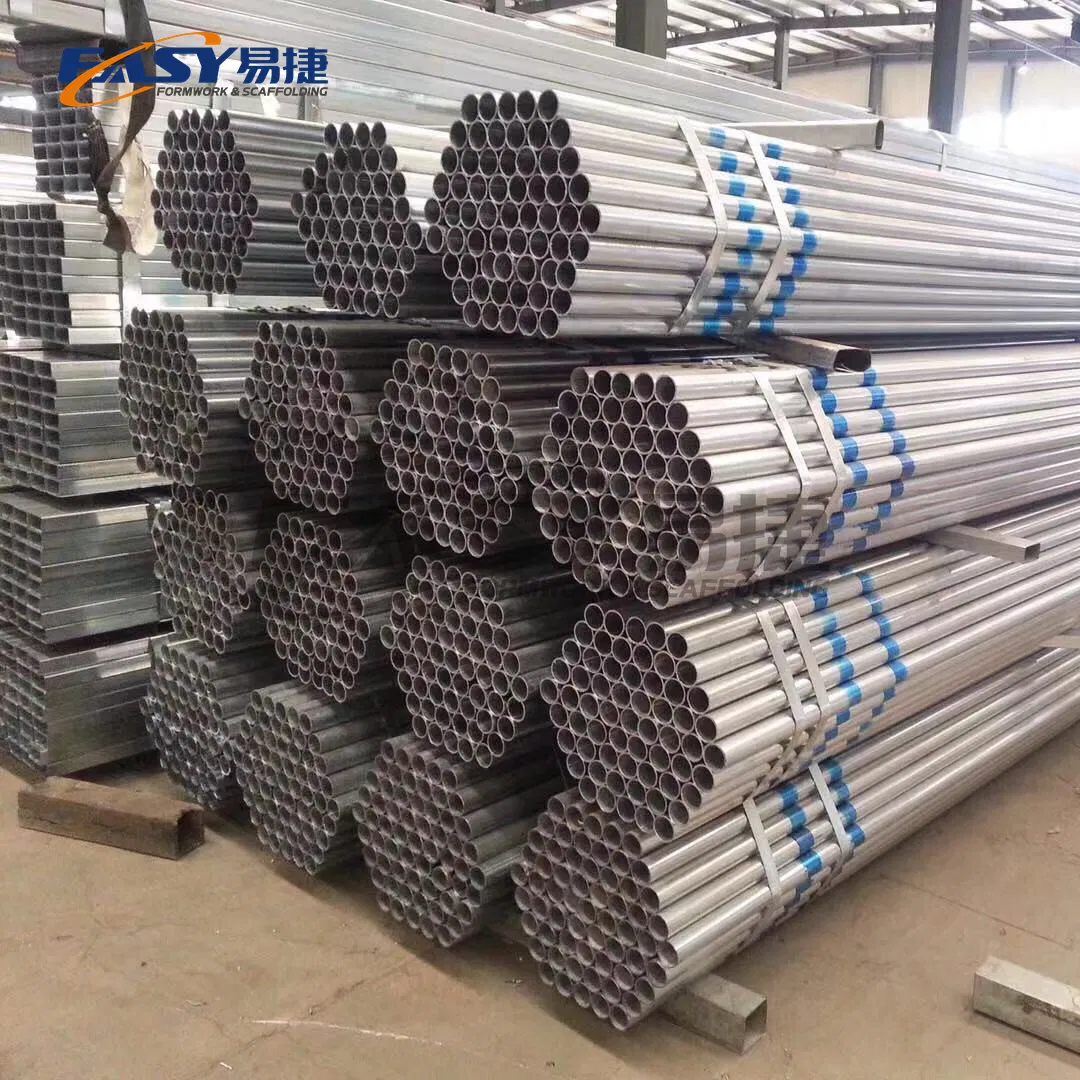 Easy Scaffolding 1/2"-24"/48.3/48.6mm Black Carbon Hot DIP Galvanized Welded/Seamless Q235/Q245/Stk400/Stk500 Material Steel Square/ Round Scaffolding Pipe