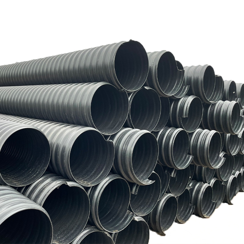 Large Diameter HDPE Steel Strip Spiral Corrugated Pipe Manufacturer in China