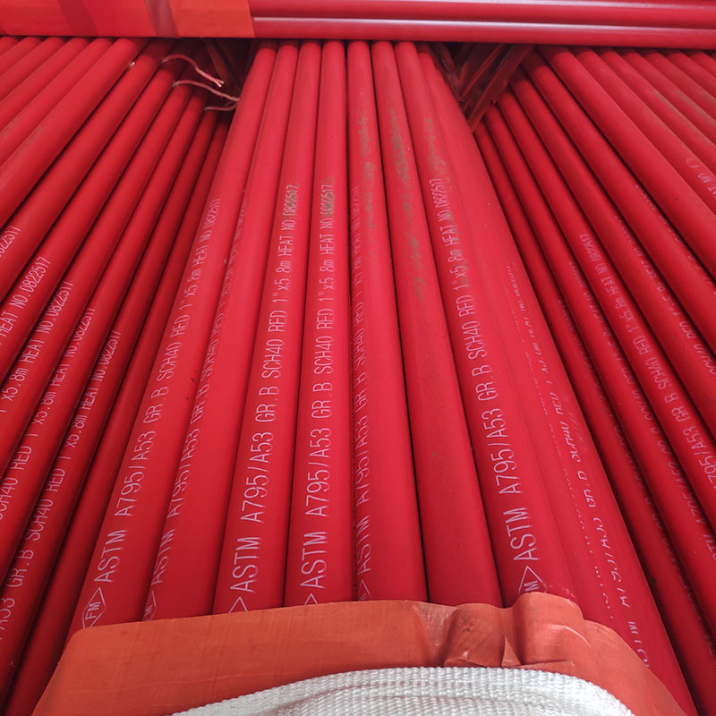 Grooved ERW Epoxy Painted Welded Steel Pipe for Fire Fighting