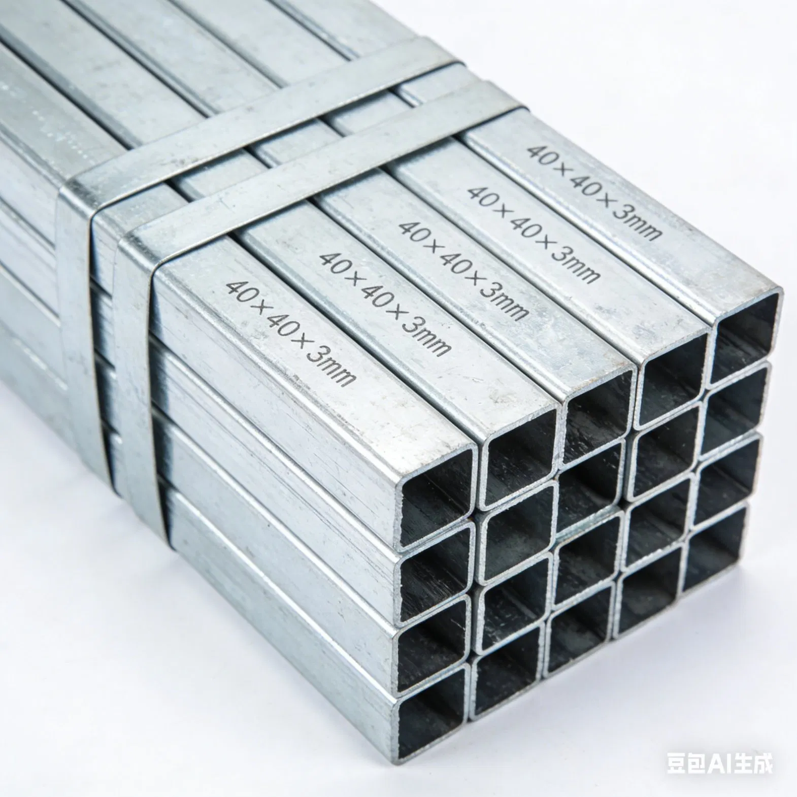 Square Galvanized Structural ERW Welded Ms Gi Steel Pipe 25*50 Hollow Section Iron Metal Rectangular Steel Tube