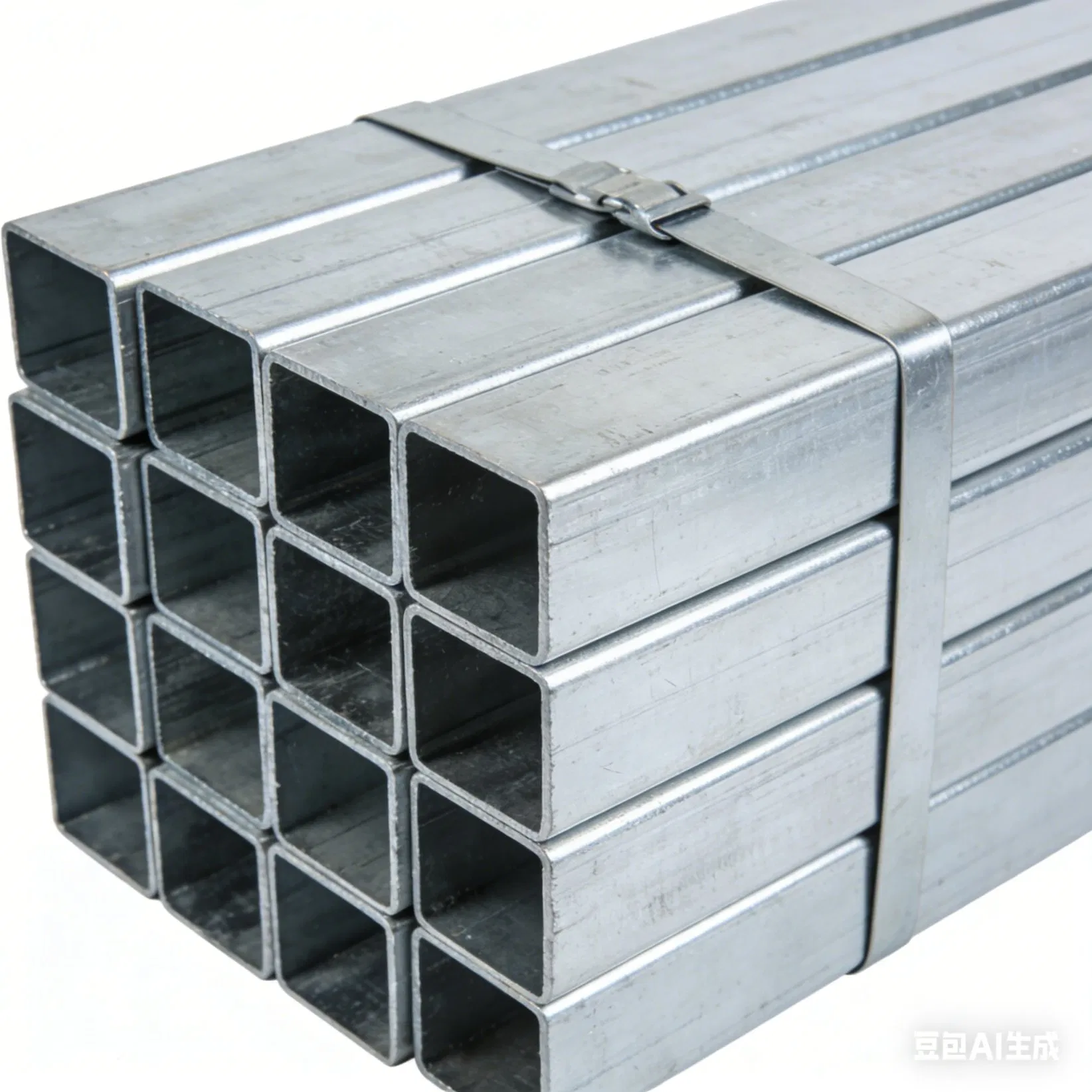 Square Galvanized Structural ERW Welded Ms Gi Steel Pipe 25*50 Hollow Section Iron Metal Rectangular Steel Tube