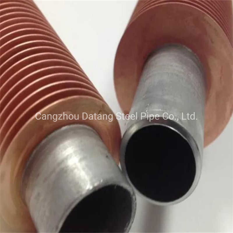 Datang ASME SA210 C/A1 Seamless Carbon Steel Wire Wound Finned Tubes, Helically Welded Wound Serrated Fin Pipe for Hrsg Boiler / Fired Heater