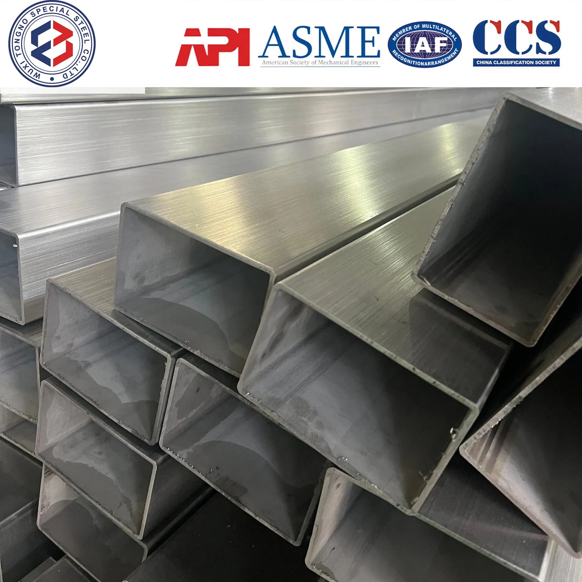 SUS Ss 316, 316L 1.4401 1.4436 1.4404 Stainless Steel Seamless Precision Tube Pipe with Large Small Square Rectangular Section Profile for Steel Material