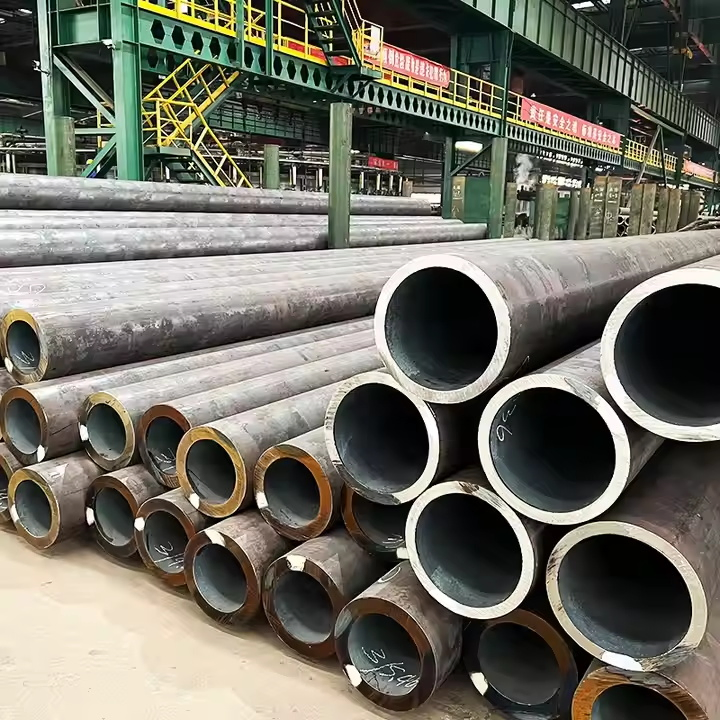Black Round Seamless Welded Carbon Steel Pipe