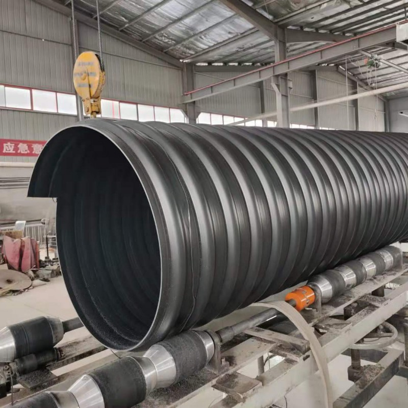 Large Diameter HDPE Steel Strip Spiral Corrugated Pipe Manufacturer in China
