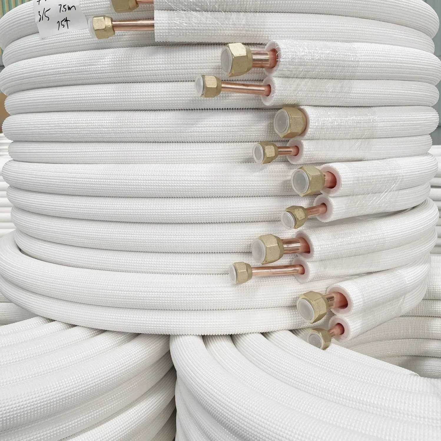 AC Refrigeration Parts Ventilation Air Conditioning Connection Rubber HVAC Line Sets Air Conditioner Insulation Insulated Tube Copper Pipe