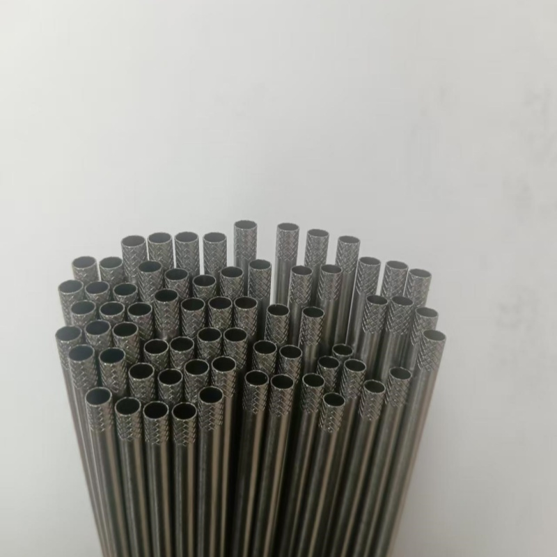 Custom Precision Cutting Tube with Slotting and Knurling Stainless Steel