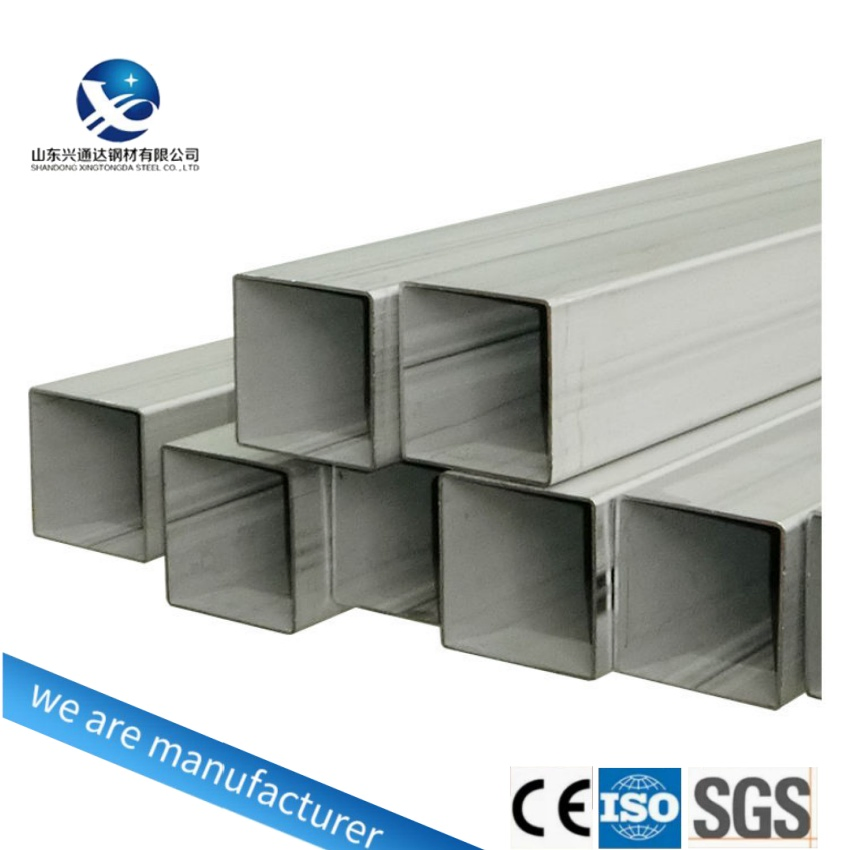 Prime Quality Competitive Price Rectangular Pipe Metal 304 316 Stainless Steel Square Tube