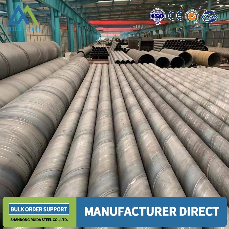 ASTM Ss400 Q235 Q345 LSAW ERW SSAW Round Spiral Welded Steel Pipe