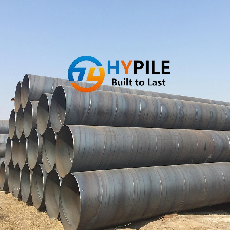 Large Diameter 12-50m SSAW Carbon Steel Spiral Weld Pipe for Jetty Construction