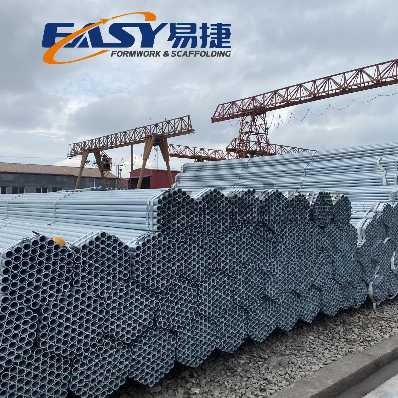 Easy Scaffolding 1/2"-24"/48.3/48.6mm Black Carbon Hot DIP Galvanized Welded/Seamless Q235/Q245/Stk400/Stk500 Material Steel Square/ Round Scaffolding Pipe