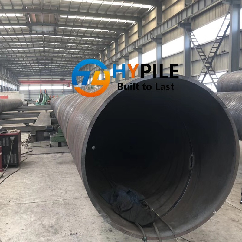Large Diameter 12-50m SSAW Carbon Steel Spiral Weld Pipe for Jetty Construction