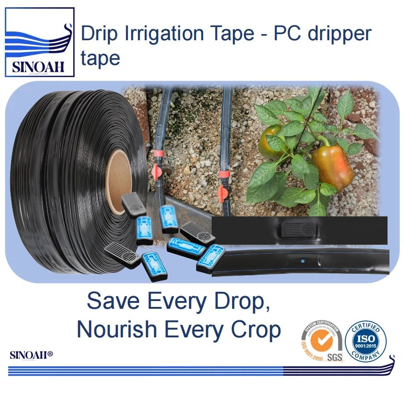 Precision Drip Line 1.6L/H with Pressure-Compensating Flexible HDPE Water Pipe