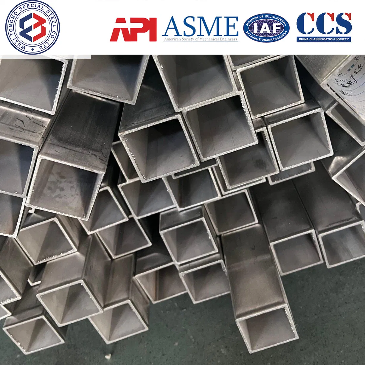 SUS Ss 316, 316L 1.4401 1.4436 1.4404 Stainless Steel Seamless Precision Tube Pipe with Large Small Square Rectangular Section Profile for Steel Material
