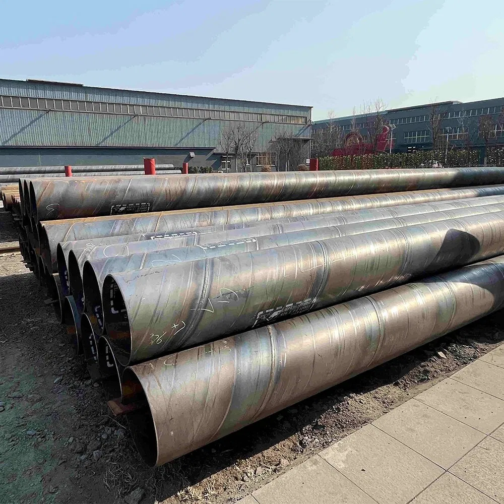 Large Diameter Civil Engineering Spiral Pipe ERW Welded Cardon Steel Pipes Construction Mining Industry Drainage Pipe GB/T 3091 Large Diameter Thick Wall LSAW
