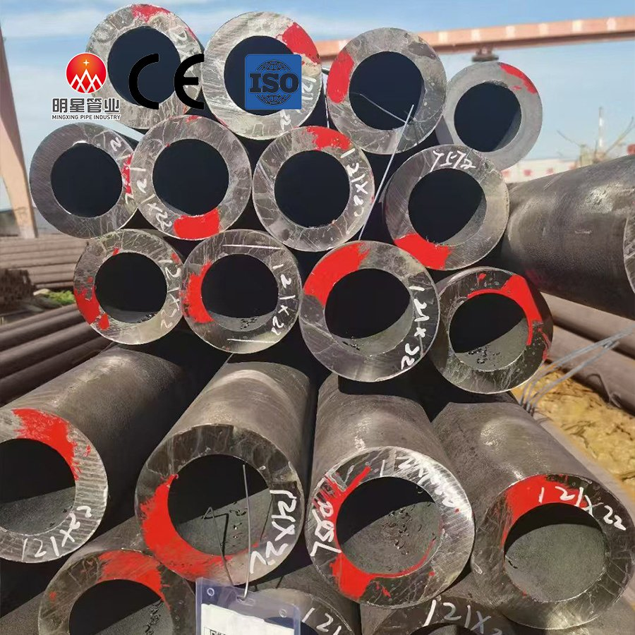 Heavy Wall Pipe Carbon Steel Hollow Tube Large Diameter 16mm Wall Thickness S235 S355 St37 St52 A106 A53 Hot Rolled Black Carbon Steel Welded Pipe