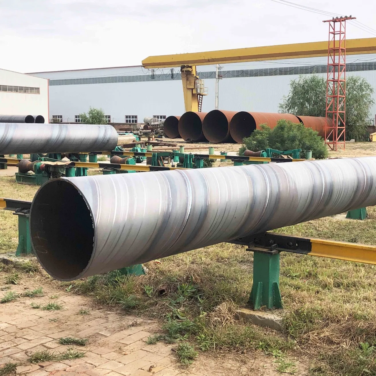 ASTM A252 Construction Hydraulic Carbon Spiral Steel Pipe API 5L X52 SSAW Spiral Welded Steel Pipe Mill for Oil and Gas Line