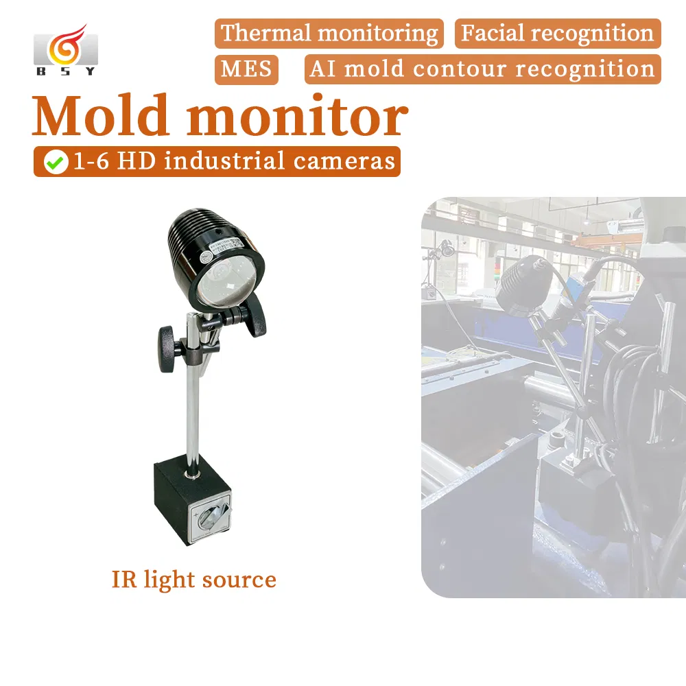 Dual-Camera Injection Mold Protection System with Automatic Light Compensation