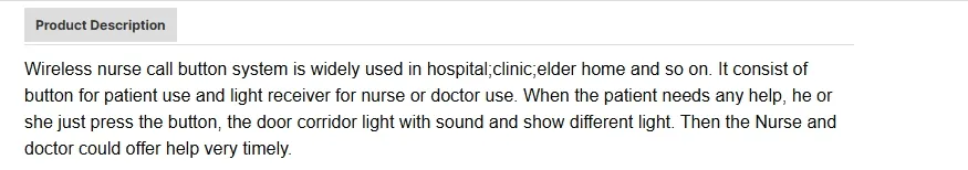 Nurse Call System Banner